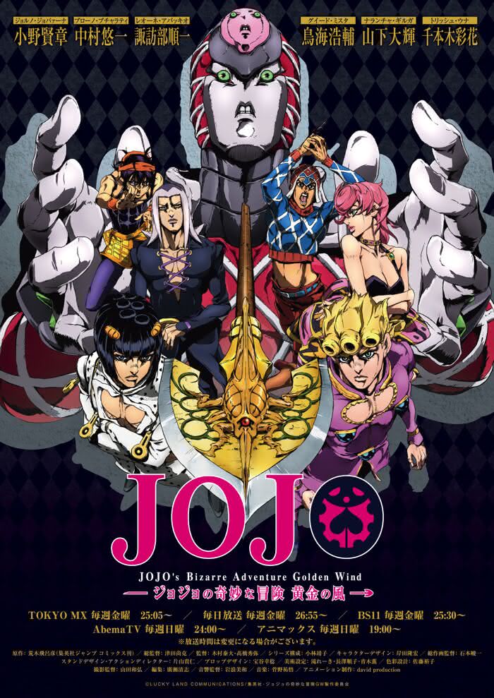 Jojo's Bizarre Adventure | Vento Aureo ganha novo pôster - O Vício