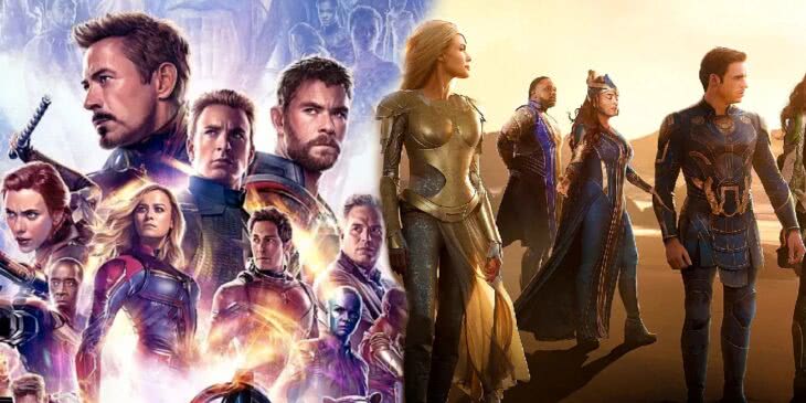 Eternos e Vingadores da Marvel Studios