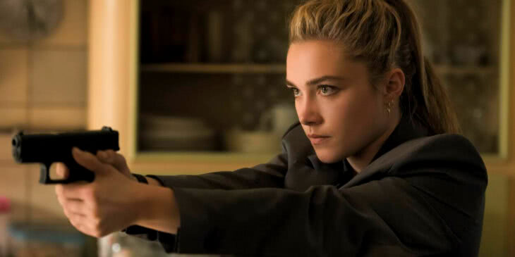 Florence Pugh em Viúva Negra