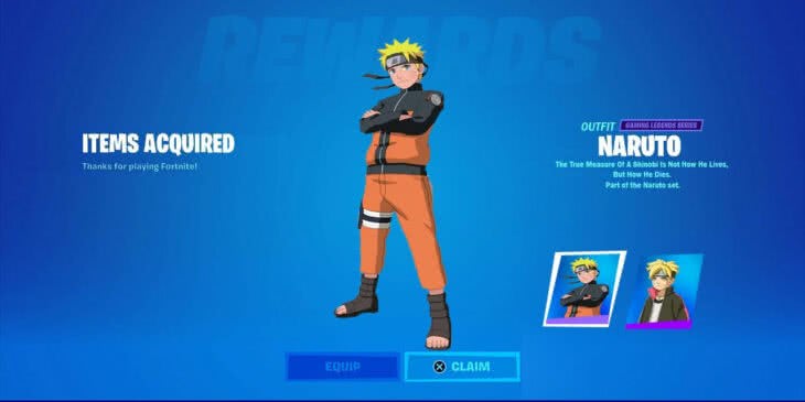 Naruto em Fortnite