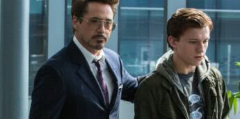 Robert Downey Jr e Tom Holland no MCU