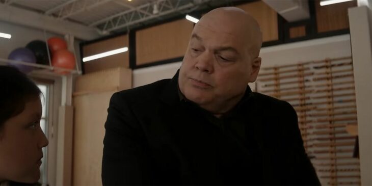 Wilson Fisk como Rei do Crime em Gavião Arqueiro