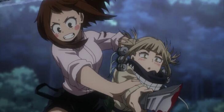 Ochaco e Toga em My Hero Academia