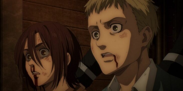 Gabi e Falco em Attack on Titan