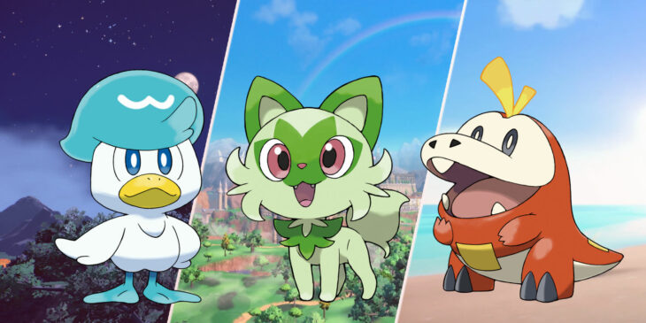Starters de Scarlet e Violet