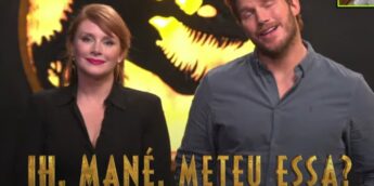 Ação de Jurassic World para Casimiro com Chris Pratt e Bryce Dallas Howard