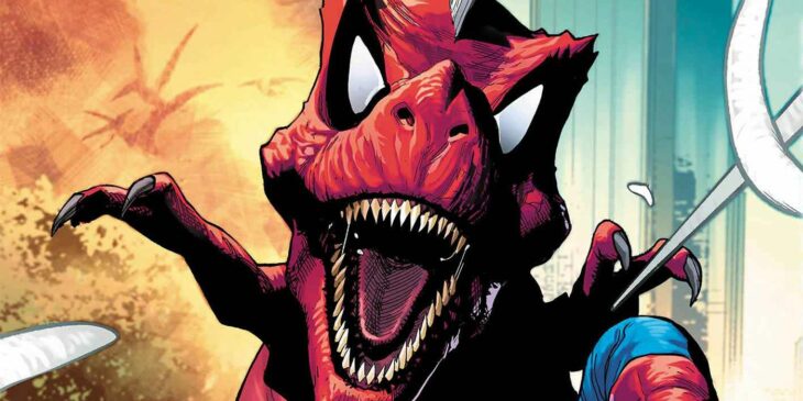 Homem-Aranha dinossauro T Rex