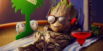 Groot em Thor Amor e Trovão