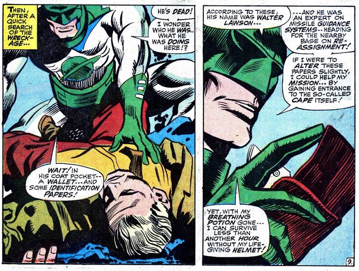 Capitão Marvel Se passando pelo Dr. Lawson