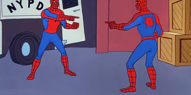 Meme clássico do Homem-Aranha