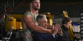 Chris-Hemsworth-e-Taika-Waititi-Thor-Amor-e-Trovão-Marvel
