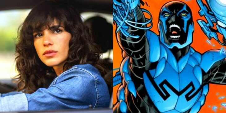 Bruna Marquezine e diretor de Besouro Azul