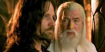 Aragorn e Galdalf em Senhor dos Anéis
