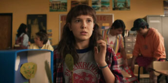 Millie Bobby Brown como Onze em Stranger Things