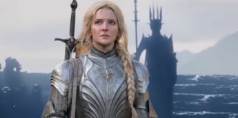 Galadriel e Sauron em Os Anéis de Poder