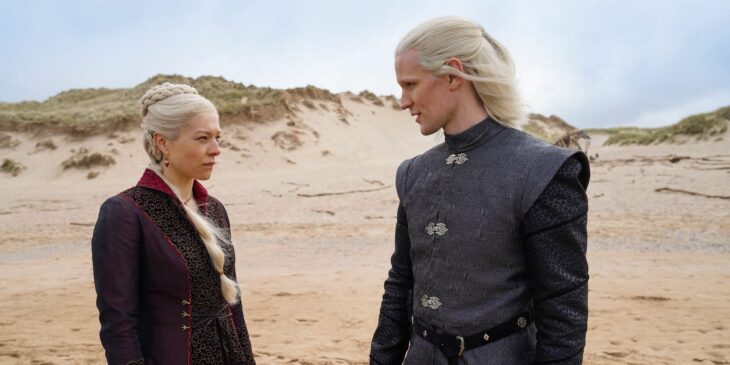 Daemon e Rhaenyra em A Casa do Dragão
