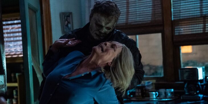 Laurie e Michael Myers em Halloween Ends