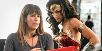 Patty Jenkins e Gal Gadot no set de Mulher-Maravilha 1984