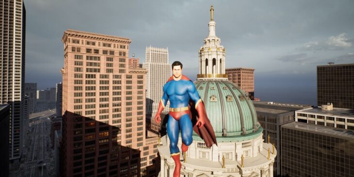 Superman da Unreal Engine