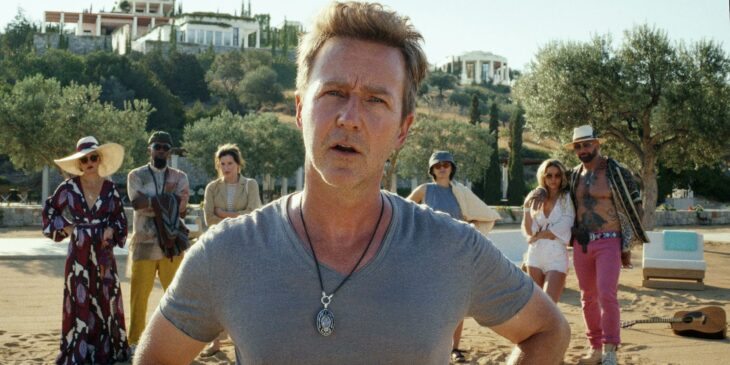 Edward Norton em Glass Onion: Um Mistério Knives Out