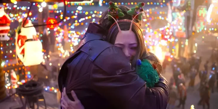 Peter Quill e Mantis em Guardiões da Galáxia: Especial de Festas