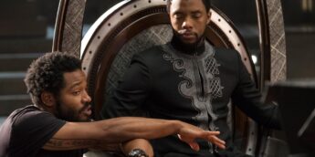 Chadwick Boseman e Ryan Coogler em Pantera Negra