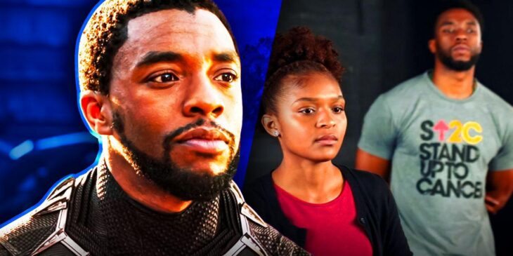 Chadwick Boseman e Dominique Thorne em Pantera Negra