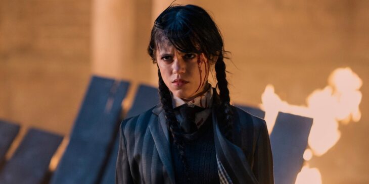 Jenna-Ortega-nas-filmagens-de-Wandinha