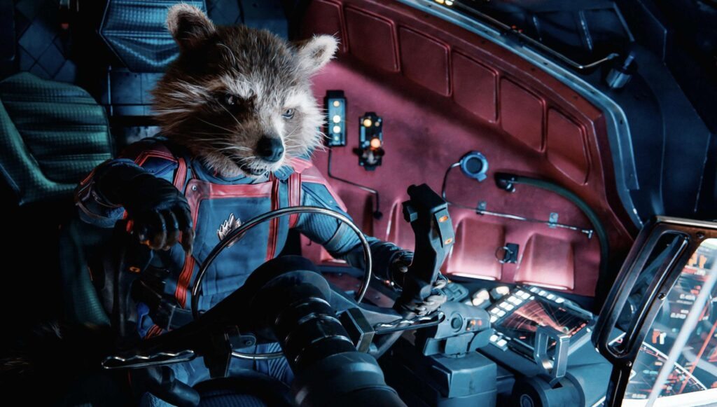 Rocket Racoon em Guardiões da Galáxia Vol. 3