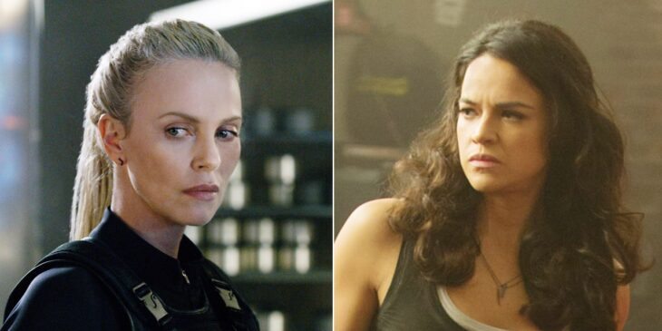 Letty e Cipher em Velozes e Furiosos