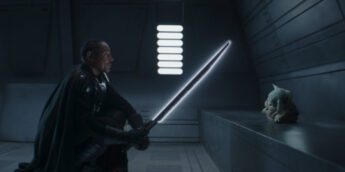 Moff Gideon e Grogu em The Mandalorian