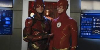 Ezra Miller e Grant Gustin como Flash
