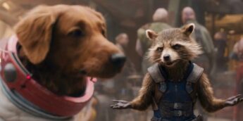 Cosmo e Rocket Raccoon em Guardiões da Galáxia Vol. 3