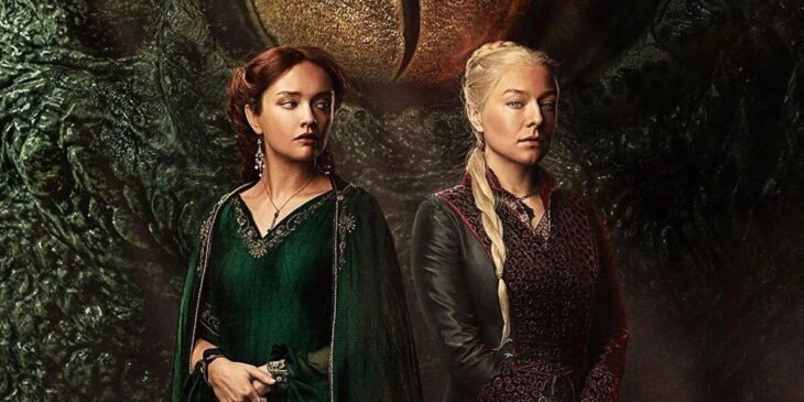 Alicent e Rhaenyra de A Casa do Dragão