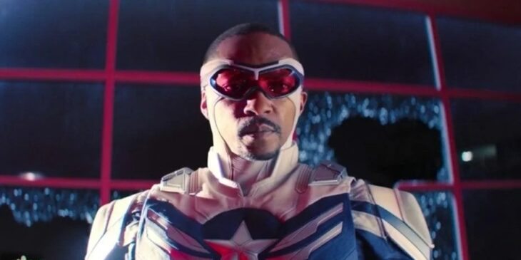 Anthony Mackie como Sam Wilson, o novo Capitão América