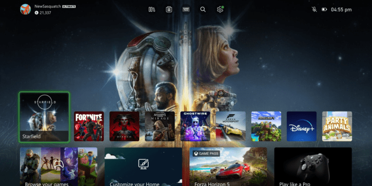 Nova dashboard Xbox