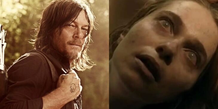 Daryl Dixon e zombie em série de The Walking Dead