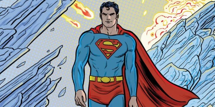 Superman com clássico visual nos quadrinhos