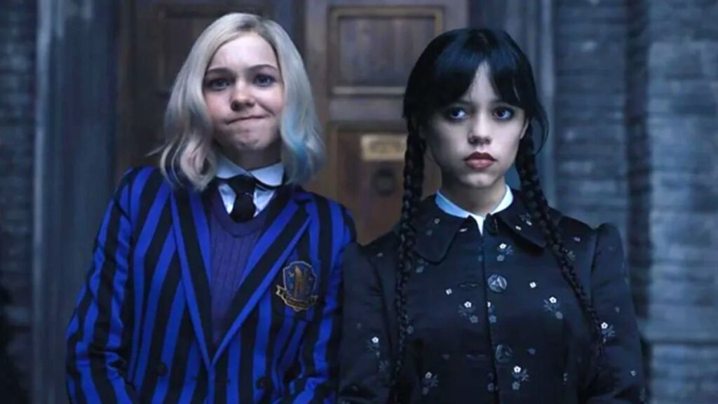 Wandinha e Enid em série da Netflix