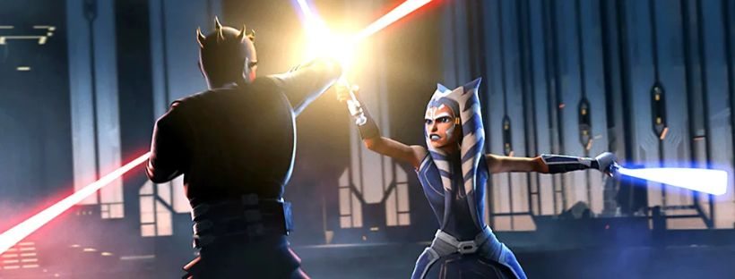 Ahsoka lutando contra Darth Maul