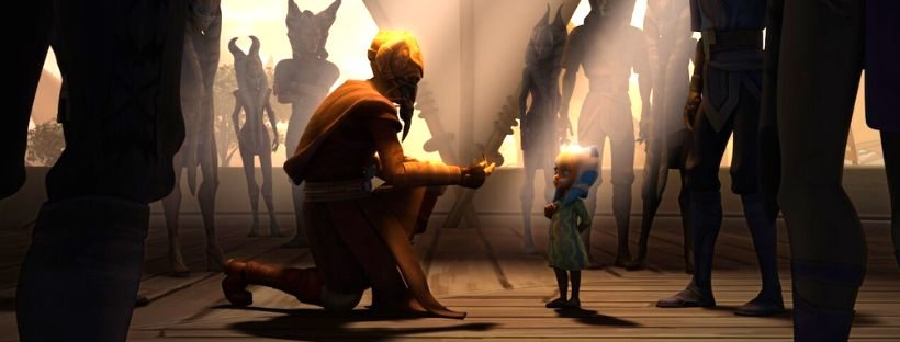 Plo Koon e a Ahsoka criança
