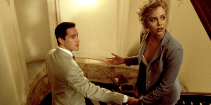 Keanu Reeves e Charlize Theron