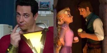 Zachary Levi e Flynn em Enrolados