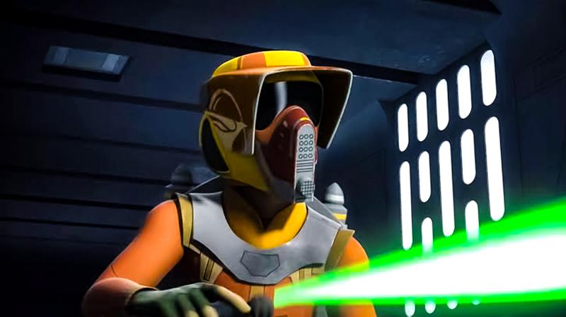 Ezra em Star Wars Rebels com capacete