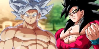 Goku Super Saiyajin 4 e Goku Instinto Superior