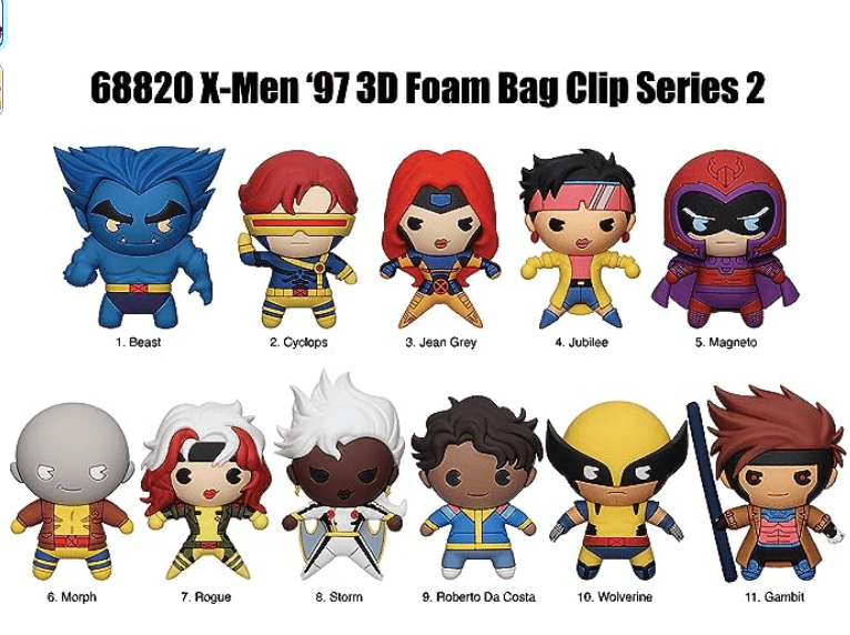 Chaveiros de X-Men '97