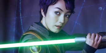 Sabine com sabre verde de Ezra em Ahsoka