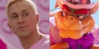 Ryan Gosling como Ken em Barbie e Jack Black como Bowser em Super Mario Bros.: O Filme