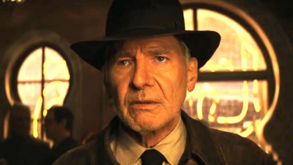 Harrison Ford como Indiana Jones em A Relíquia do Destino