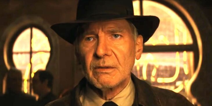Harrison Ford como Indiana Jones em A Relíquia do Destino